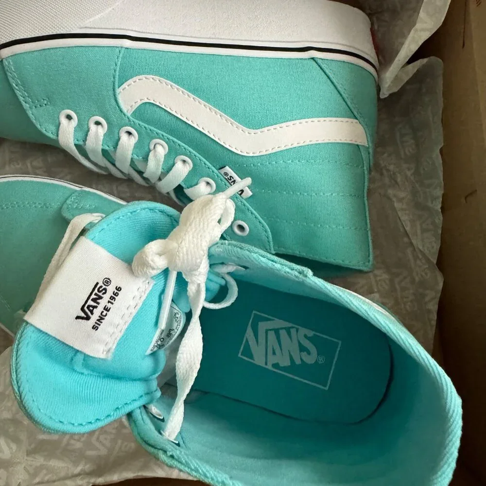 Vans filmore hi Tapere canvas aqua sky blue women’s sz 8WM platform new with box